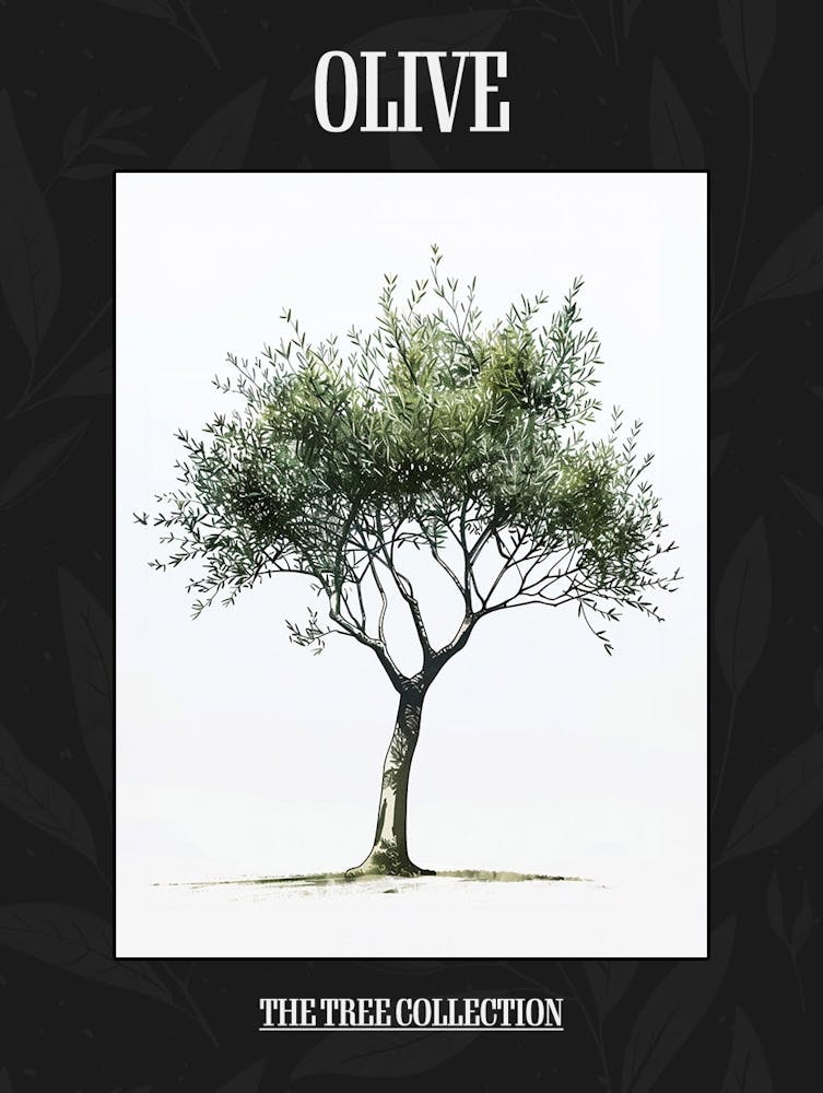 Olive Tree Pixel Illustration 4 Poster