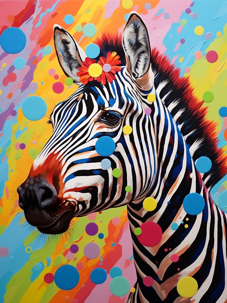Rainbow Dotty Zebra 3