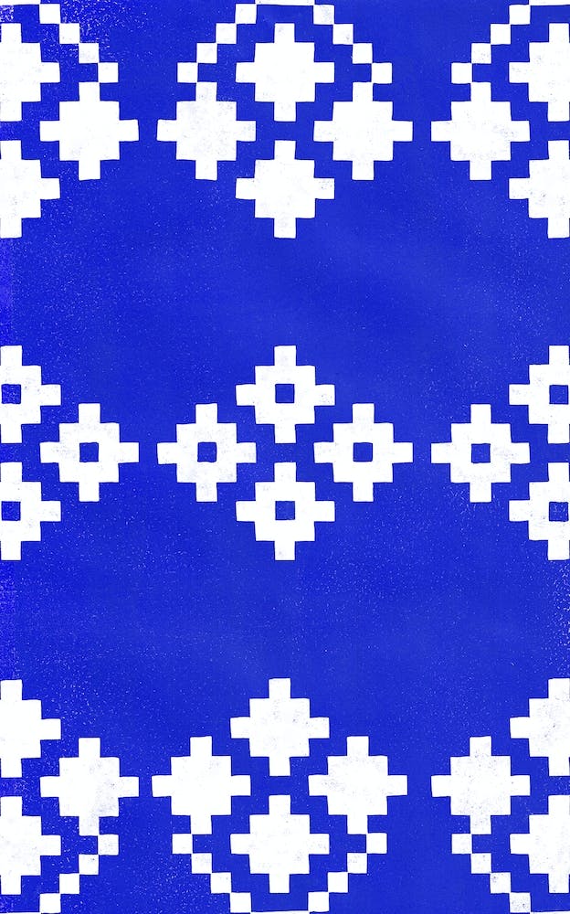 Geometric Pattern Blue