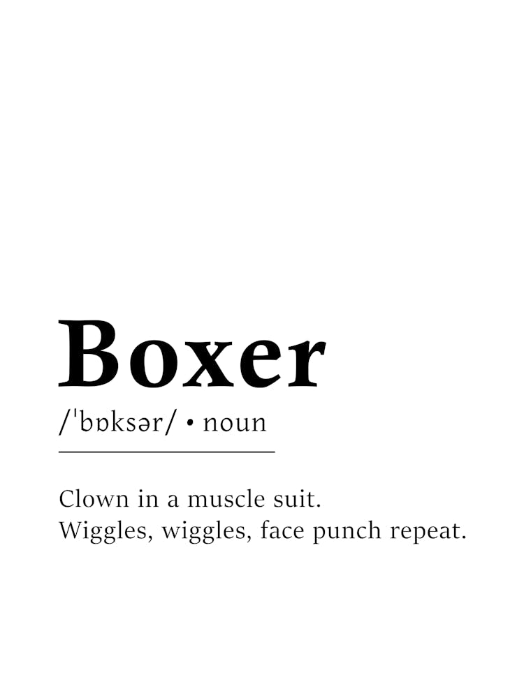 Boxer Definition Poster - Dictionary