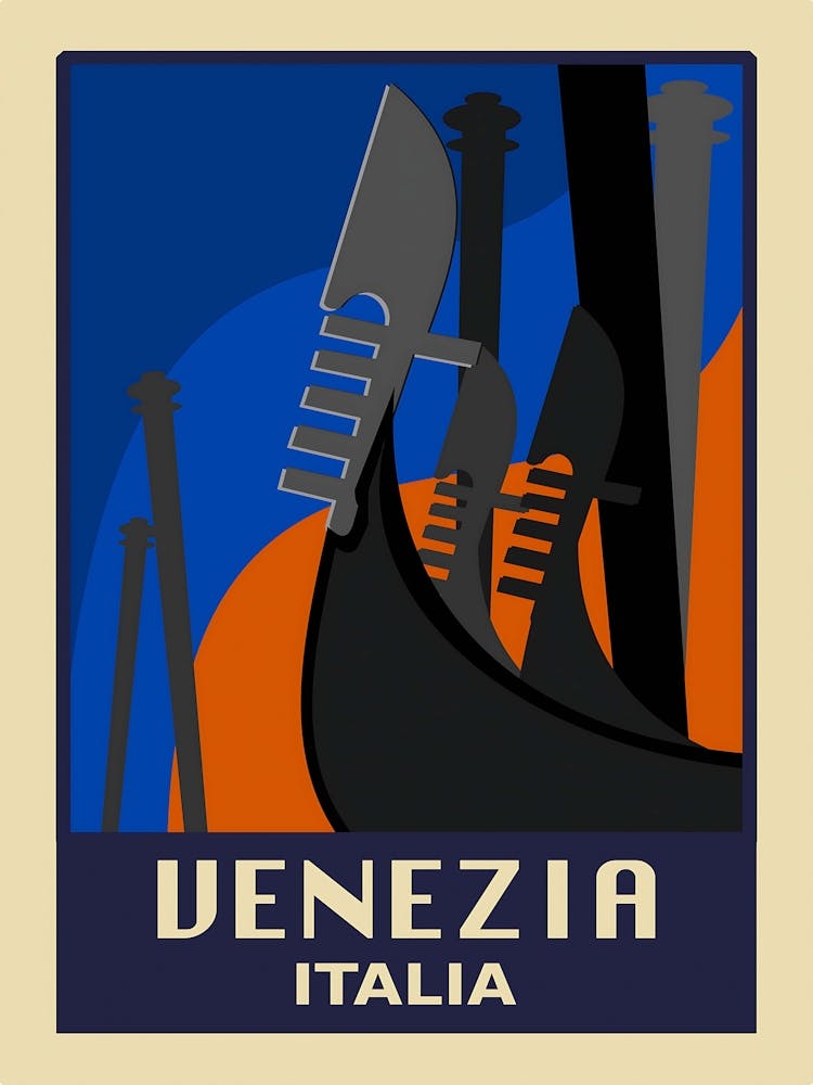 Venice, Italy Travel Poster, Karen Arnold1