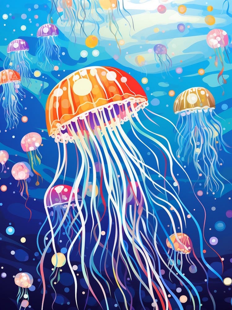 Rainbow Jellyfish Illustrations 2