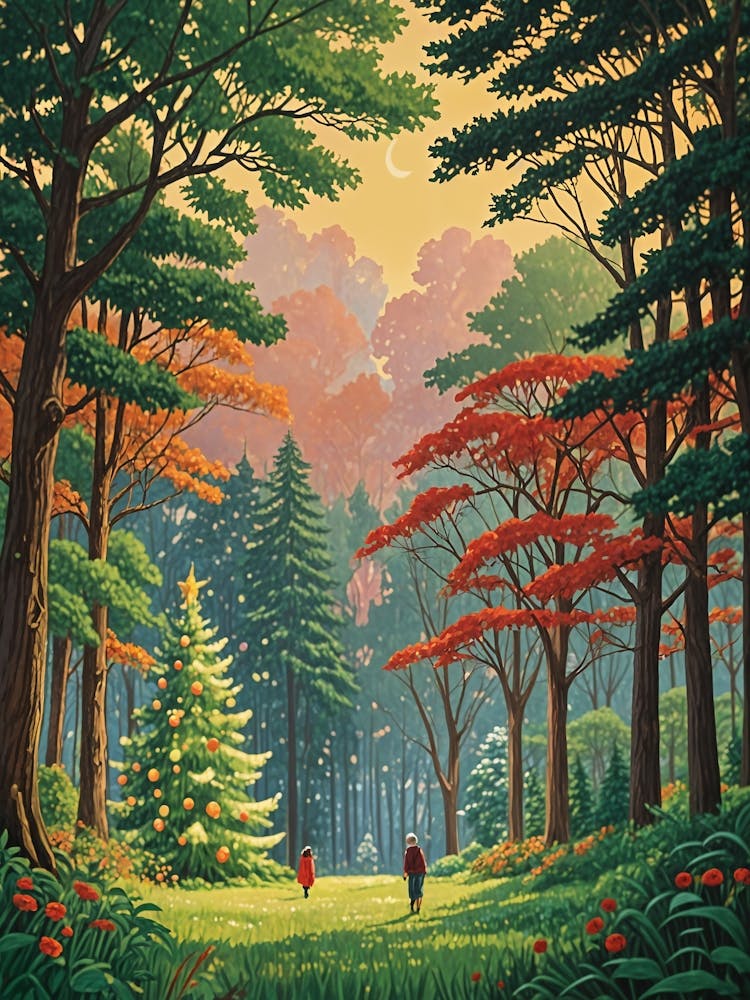 Weihnachtsbaum im Wald
