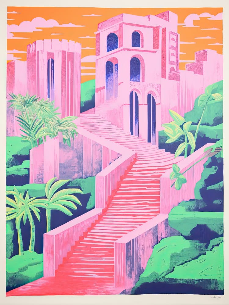 Monaco In Risograph Style 2