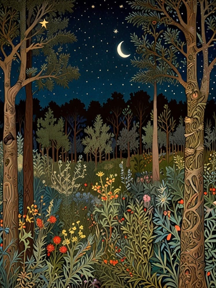 William Morris Night In The Forest 35