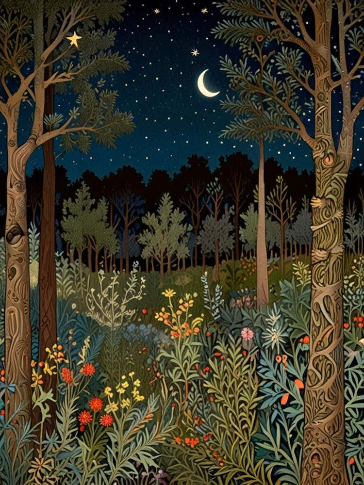 William Morris Night In The Forest 35