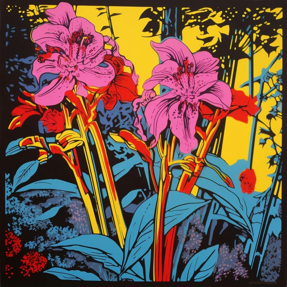 Monkey Orchid 3 Pop Art Illustration Square