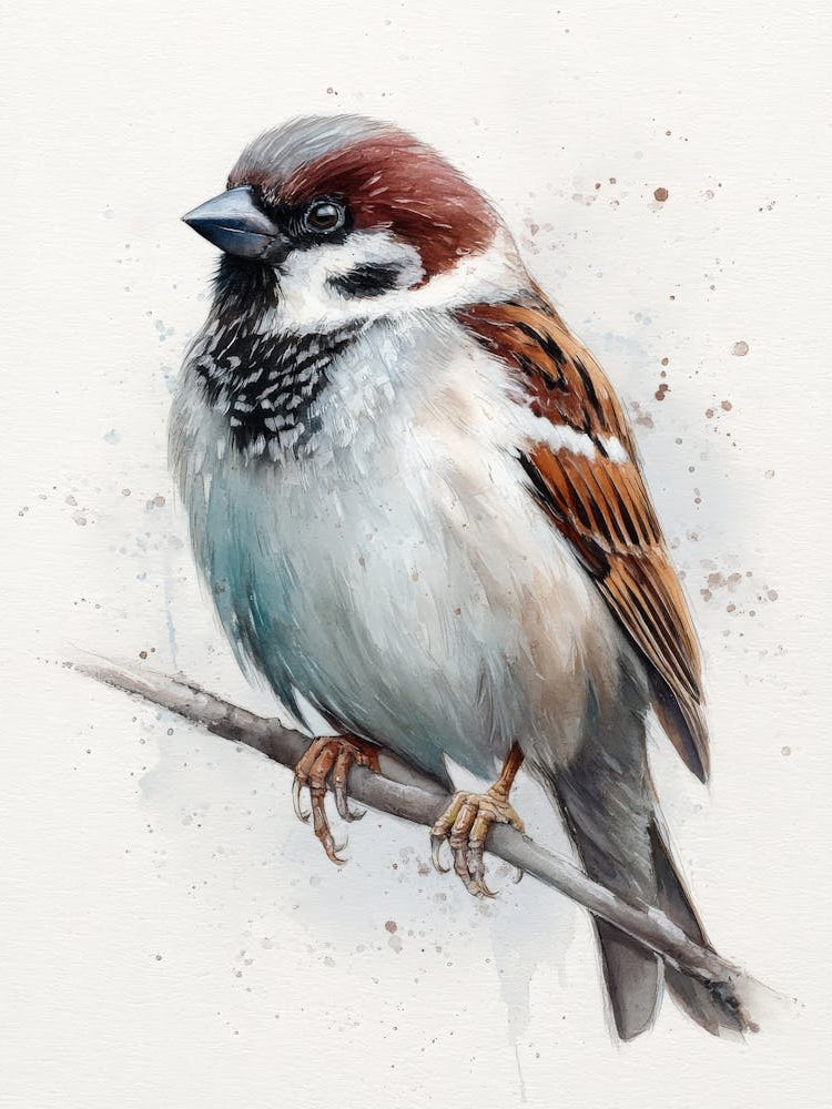 Aihrgdesign Isolated Watercolor Painting Of Birds Sparrow Per 00596044 98a8 4b51 Bc1d C70f08ce228b 2