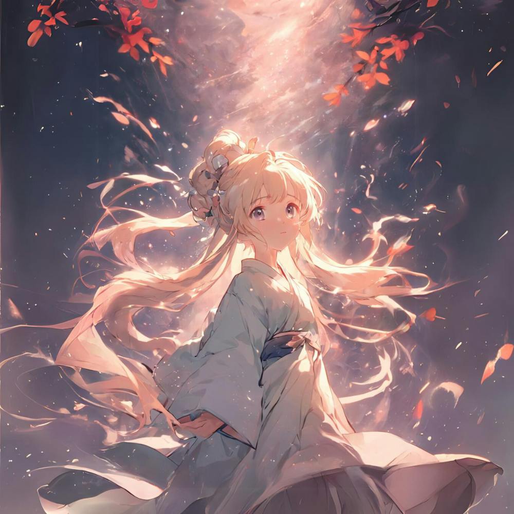 Anime Girl In Kimono