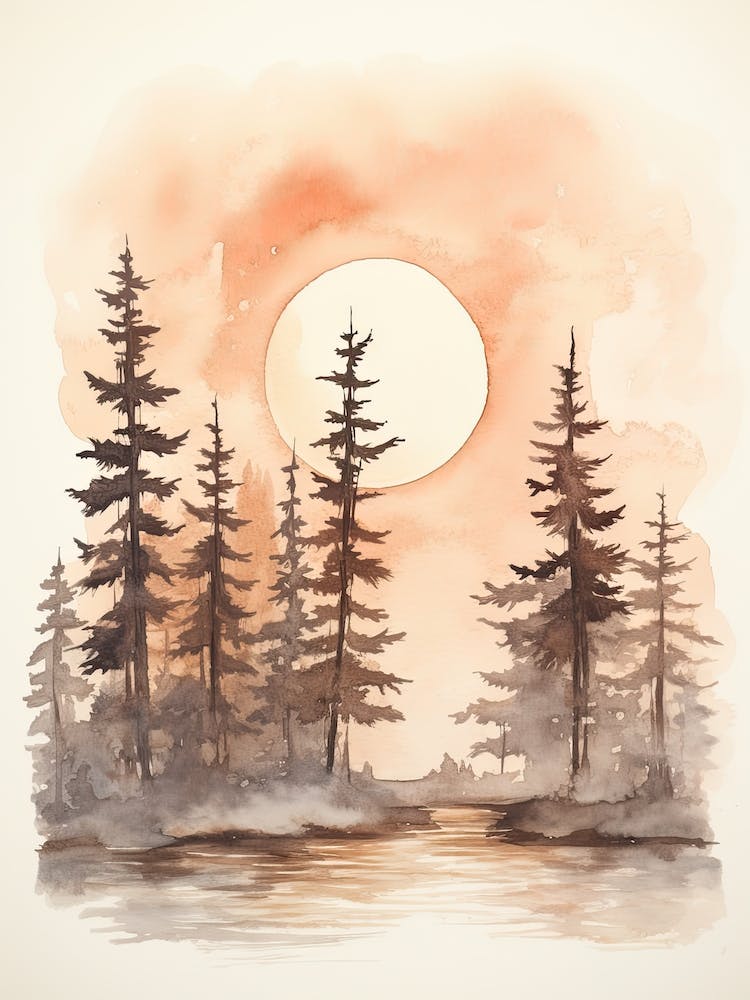 Aquarell von Hoia Baciu Forest Rumänien 1