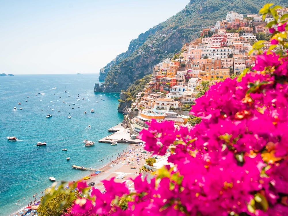 Pink Positano Flower Beach