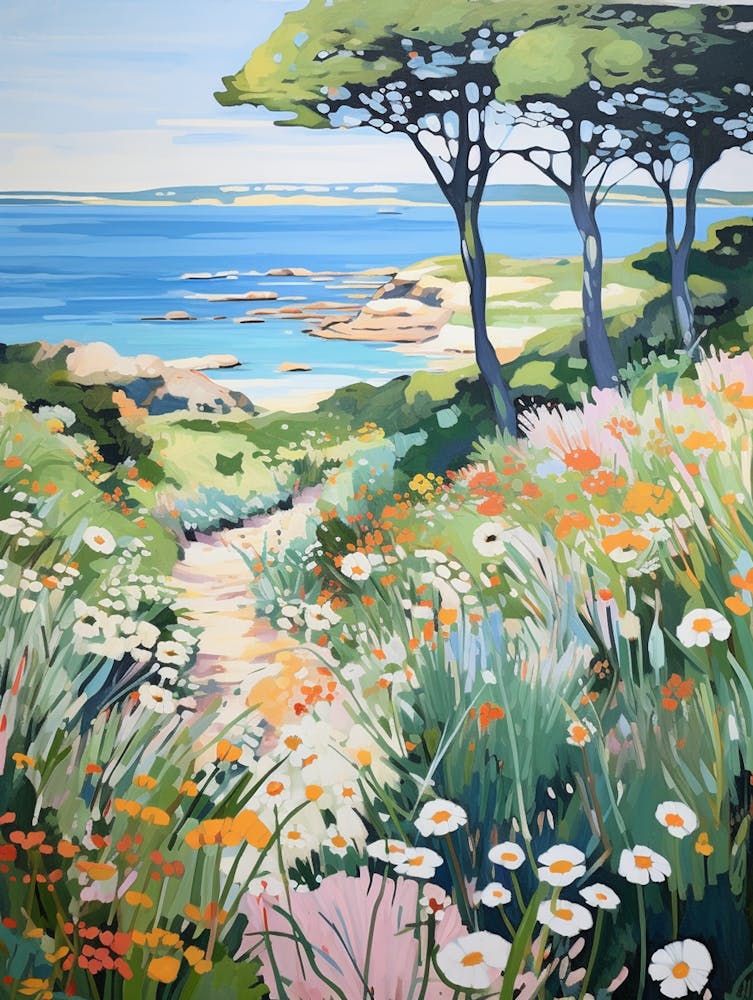 Mediterranean Seaside Meadow - expressionism 1