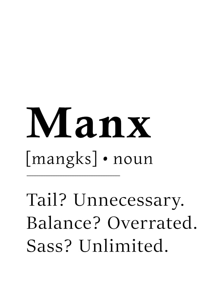 Manx Definition Poster - Dictionary