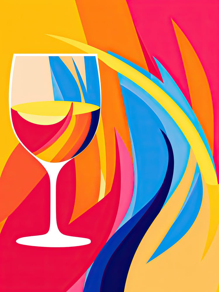 Wine Glass, Inspired by Matisse