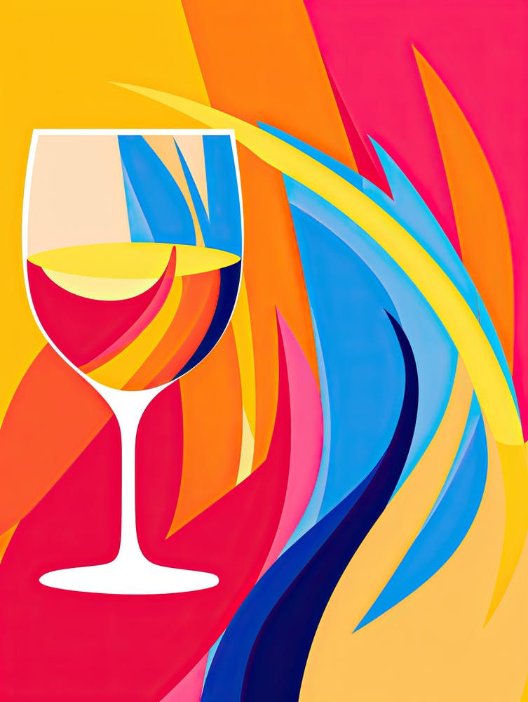 Wine Glass, Inspired by Matisse