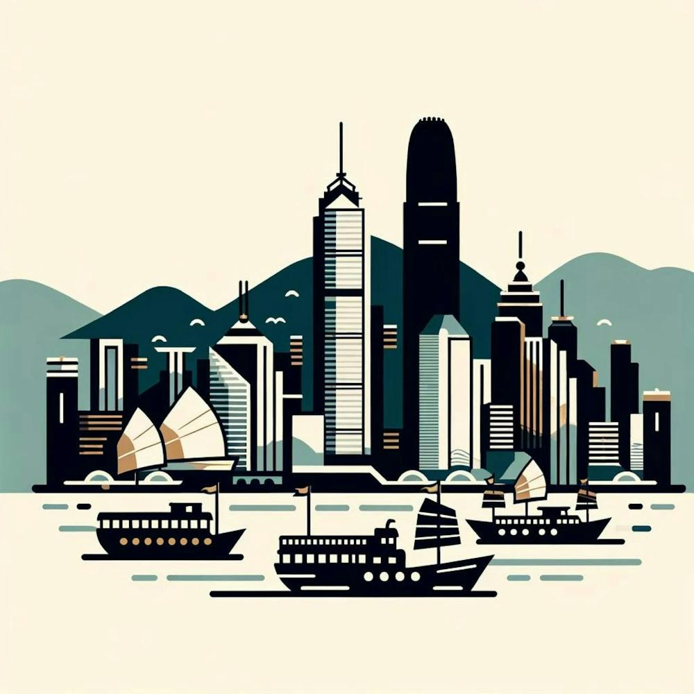 Hong Kong City Skyline