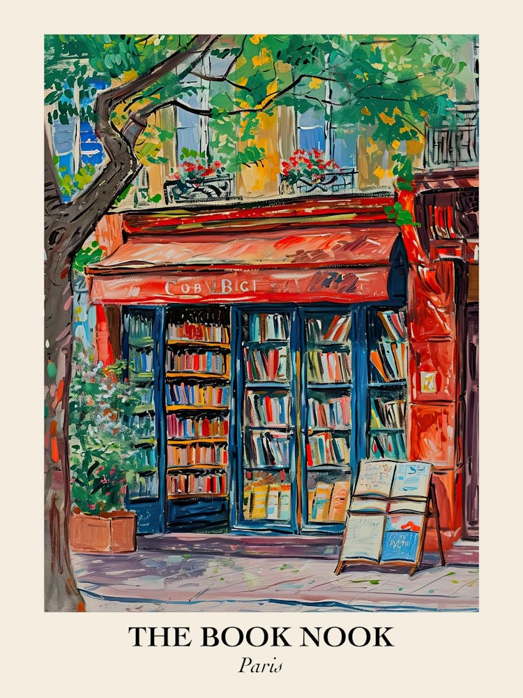 Paris Book Nook Bookshop 3 Poster