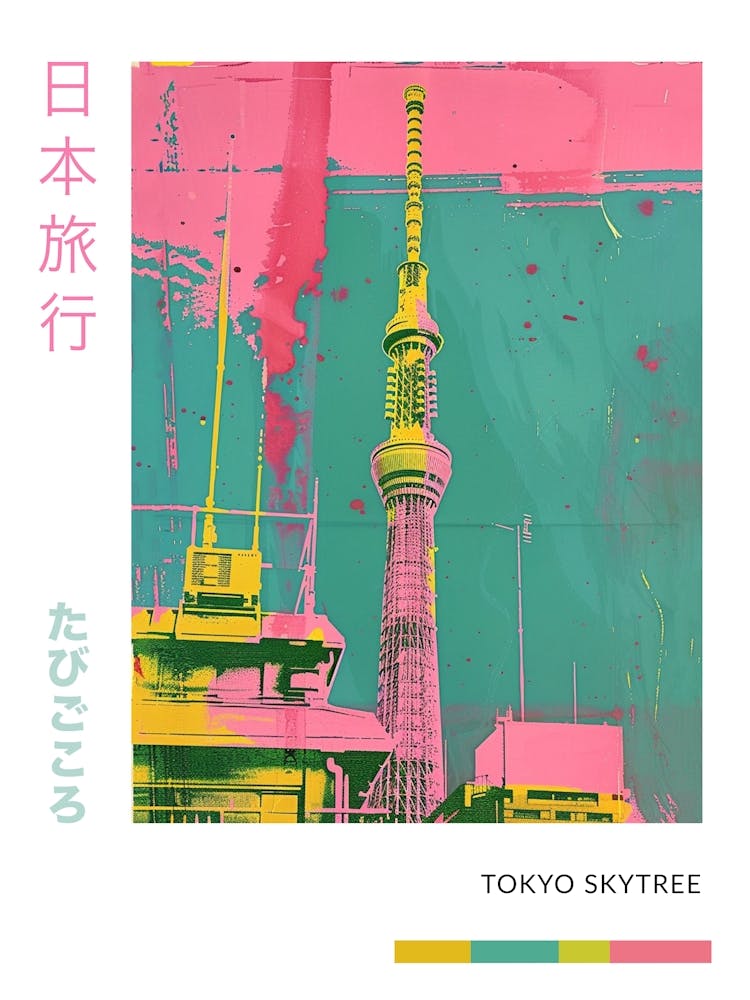 Tokyo Skytree Duotone Silkscreen Poster 1