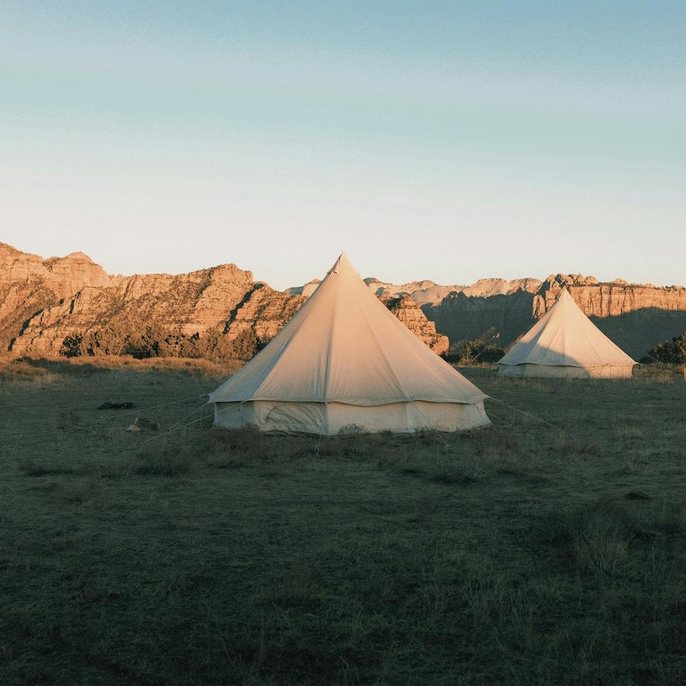 Canvas Tent Camping Square