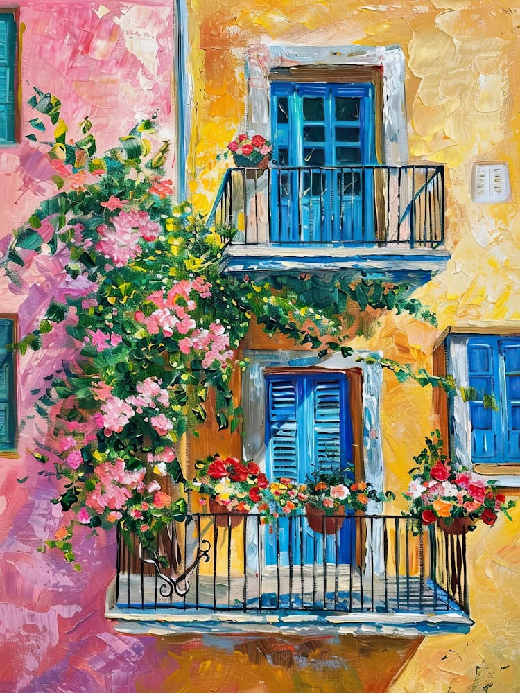 Balcony Painting In Rhodes 2