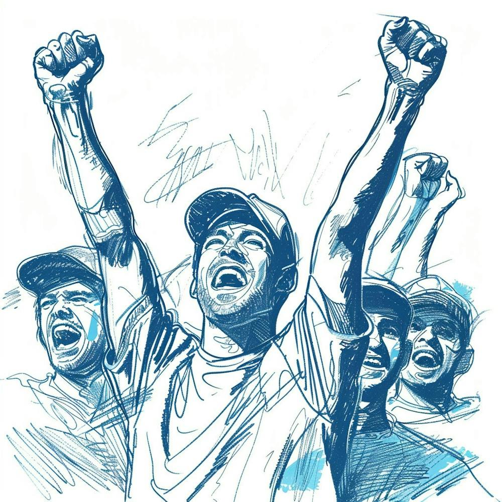 A Sports Fans Cheering Hand Drawn Sketch Illustr 1718674562 4