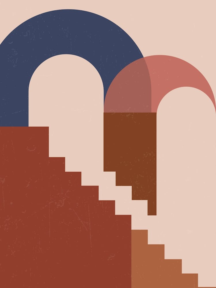 Bohemian Moroccan Staircase Print 8