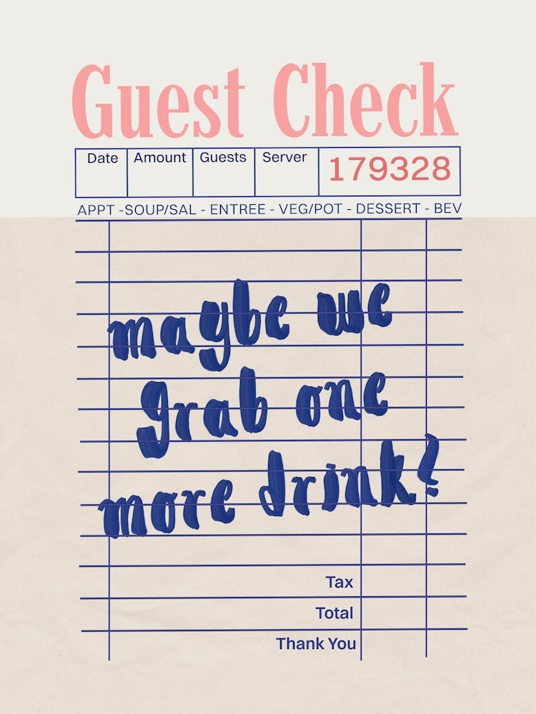Guest Check Cocktail