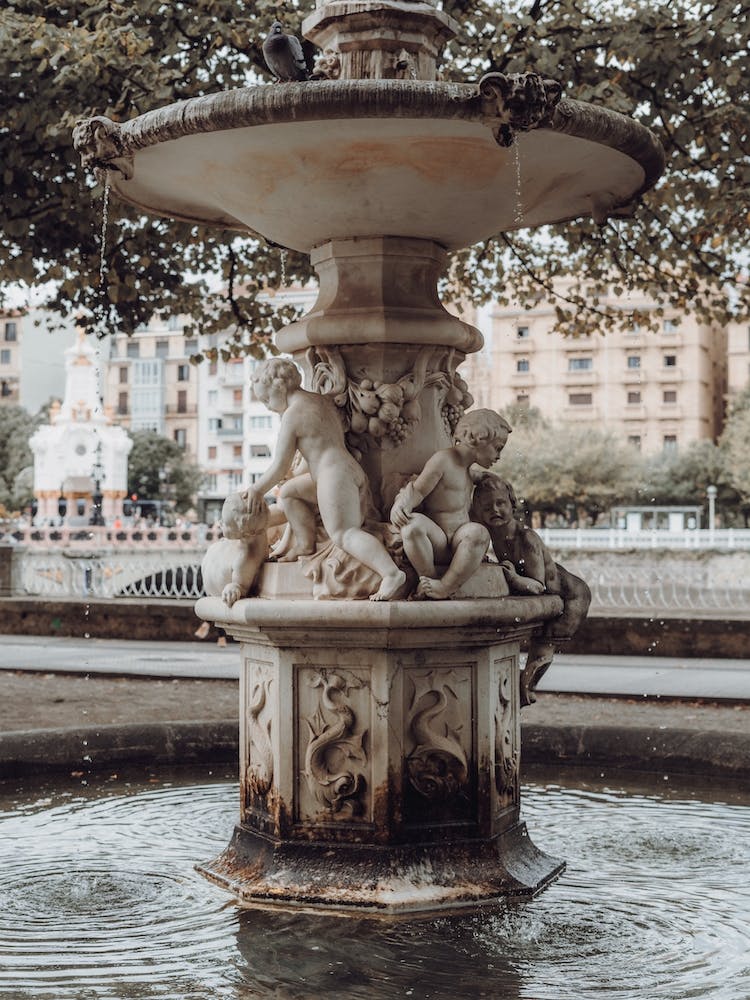 Water Fountain Statue, Colour St Sebastian, Spain