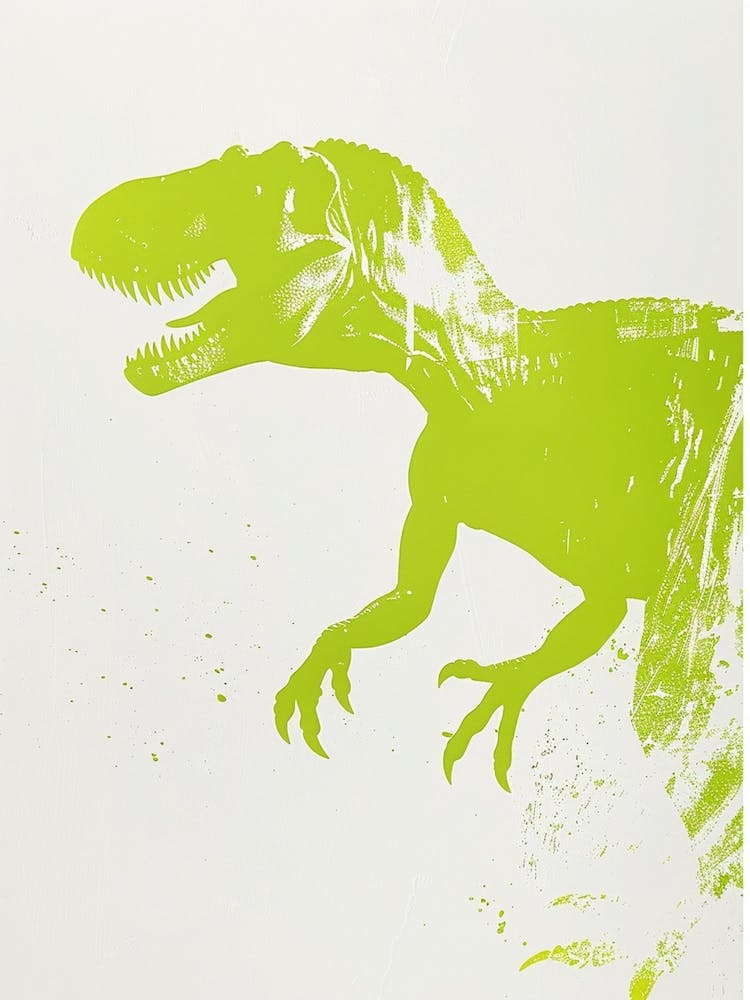 Khaki Green T Rex Silhouette 3