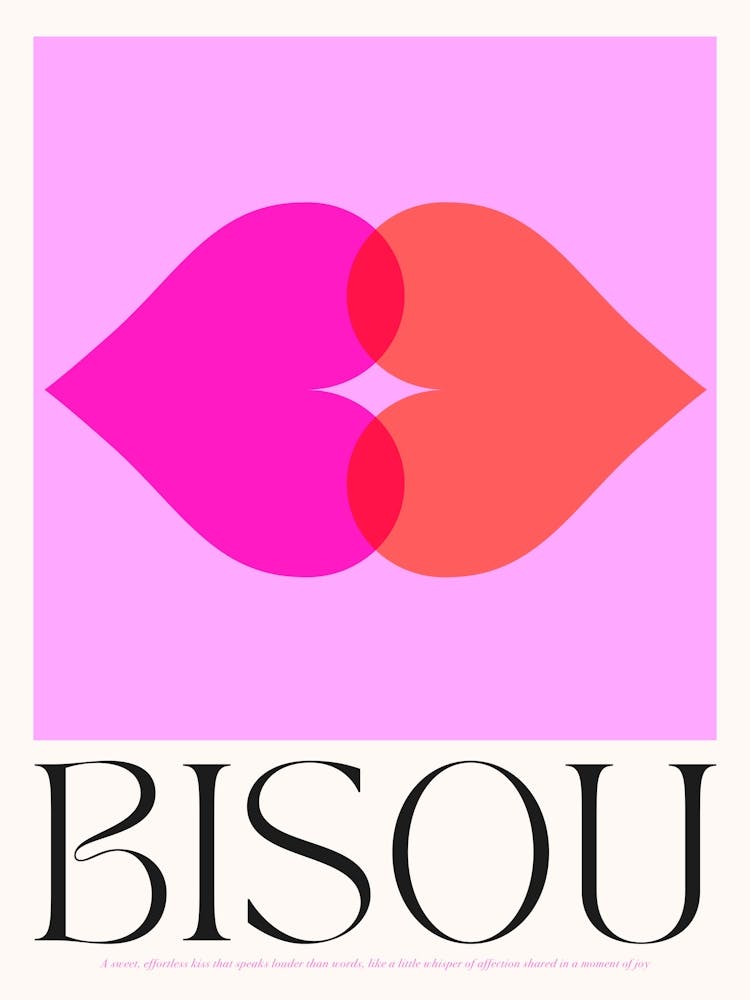 'BISOU' JOYFUL MINIMAL FRENCH LOVE
