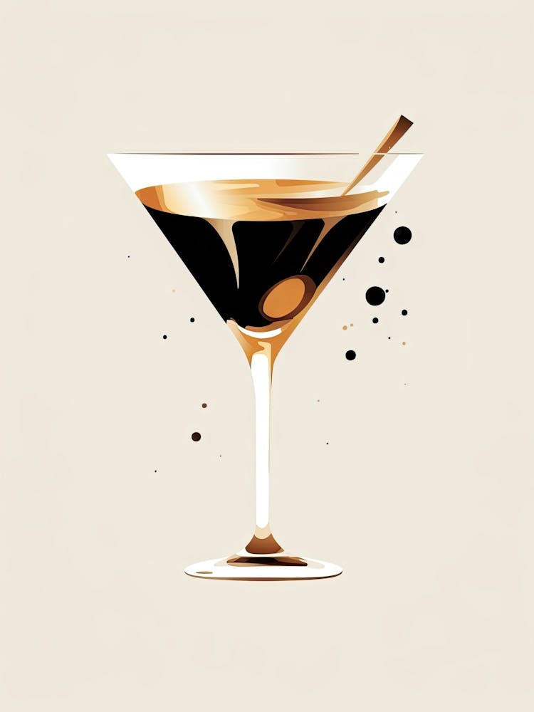 Mid Century Modern Espresso Martini Floral Infusion Cocktail 1