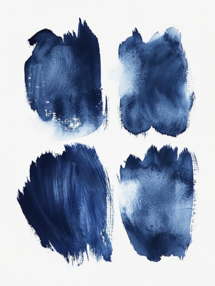 Blue Watercolor Brush Strokes 2