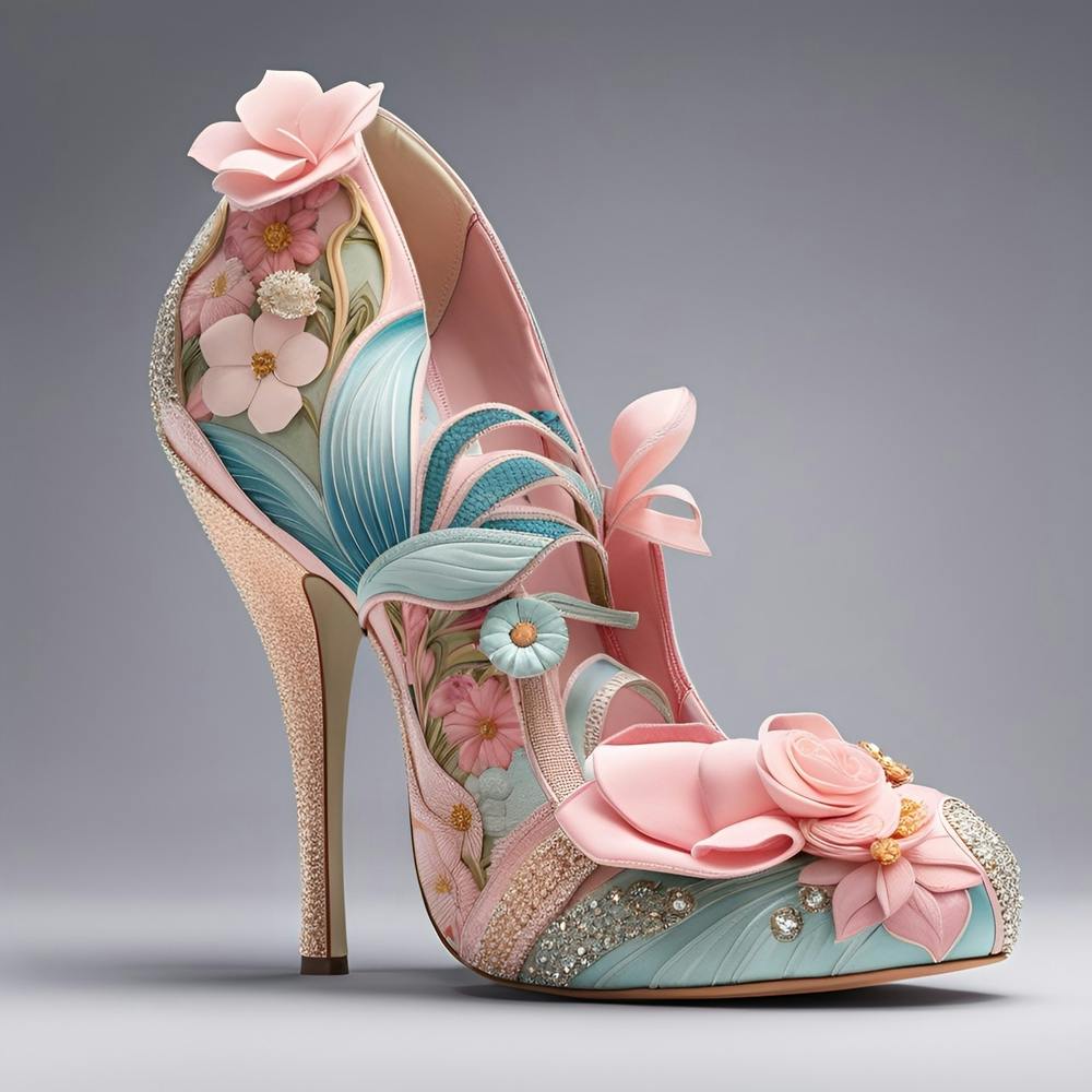 High Heels With Flowers