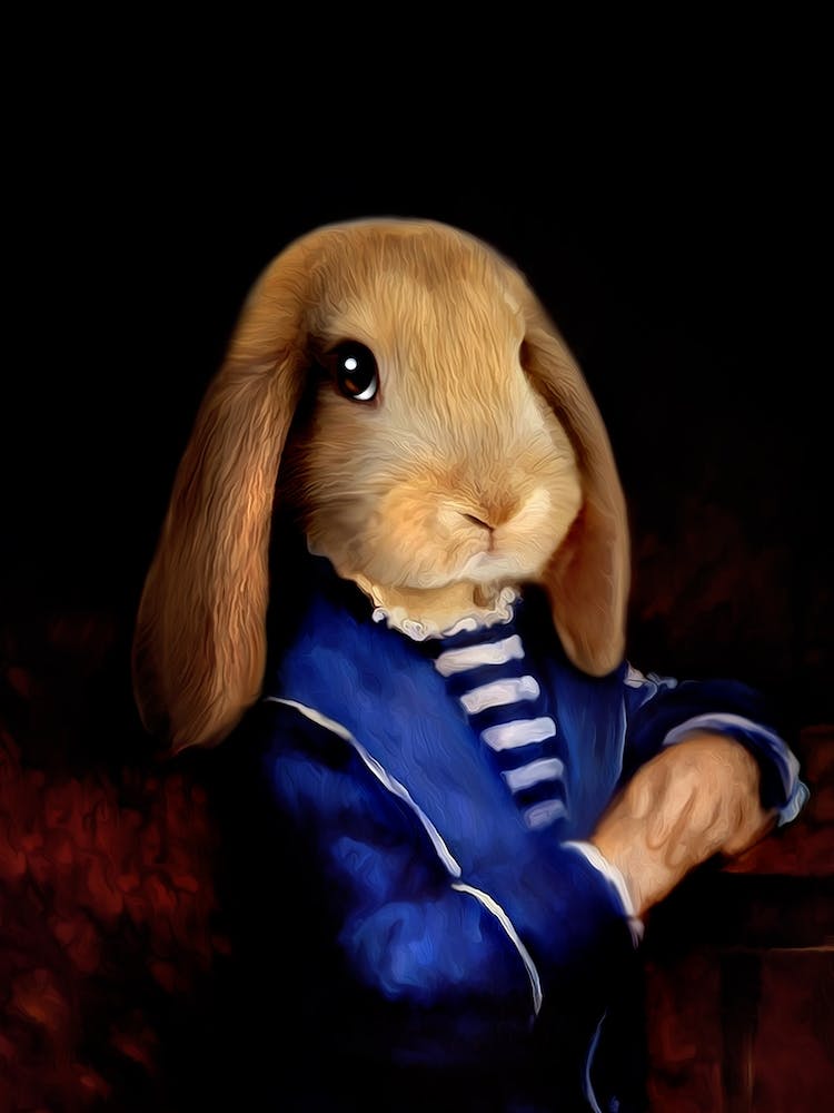Sailor Raymond The Rabbit Pet Portraits Art Print by l'Animorphe ...