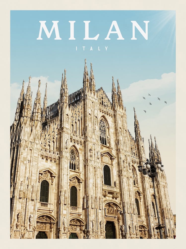 Mailand Italien Reiseposter