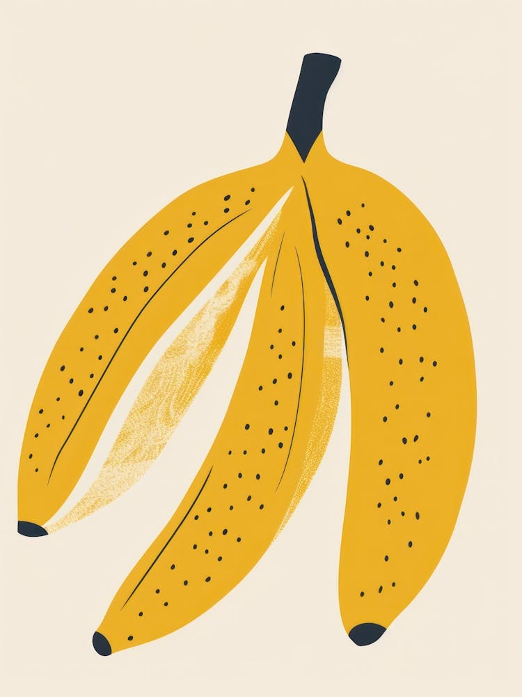 Bananas Close Up Illustration 4
