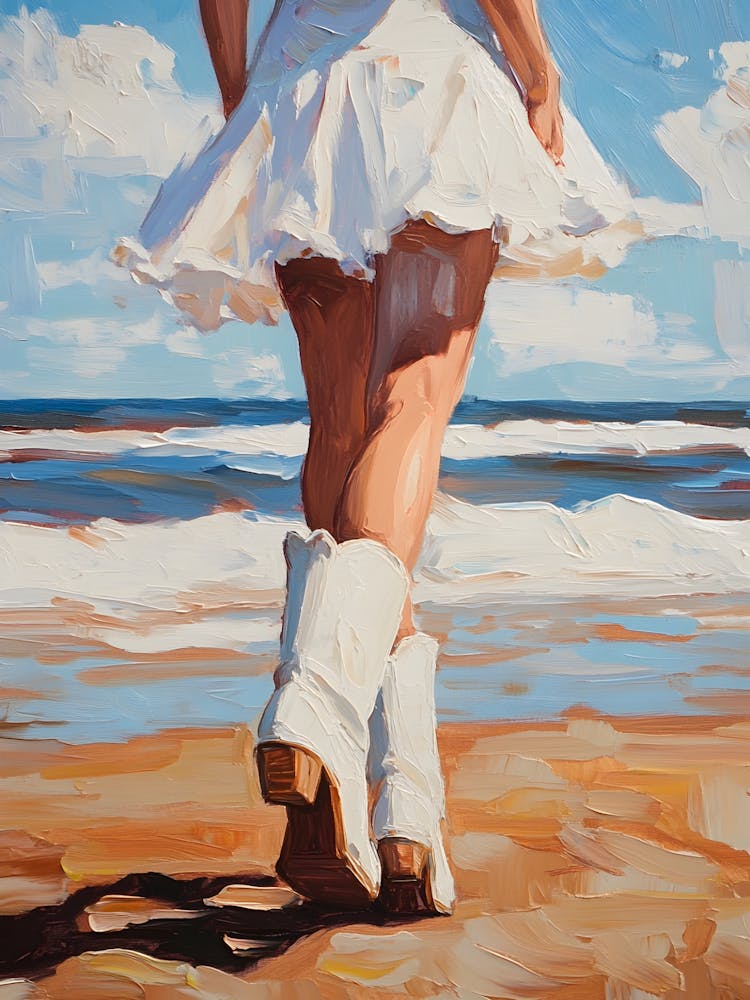 Cowgirl On The Beach