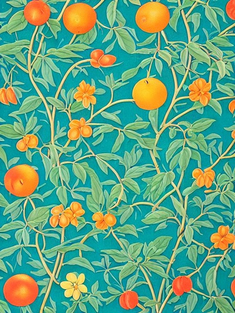 Blood Orange 1 Vintage Botanical Fruit