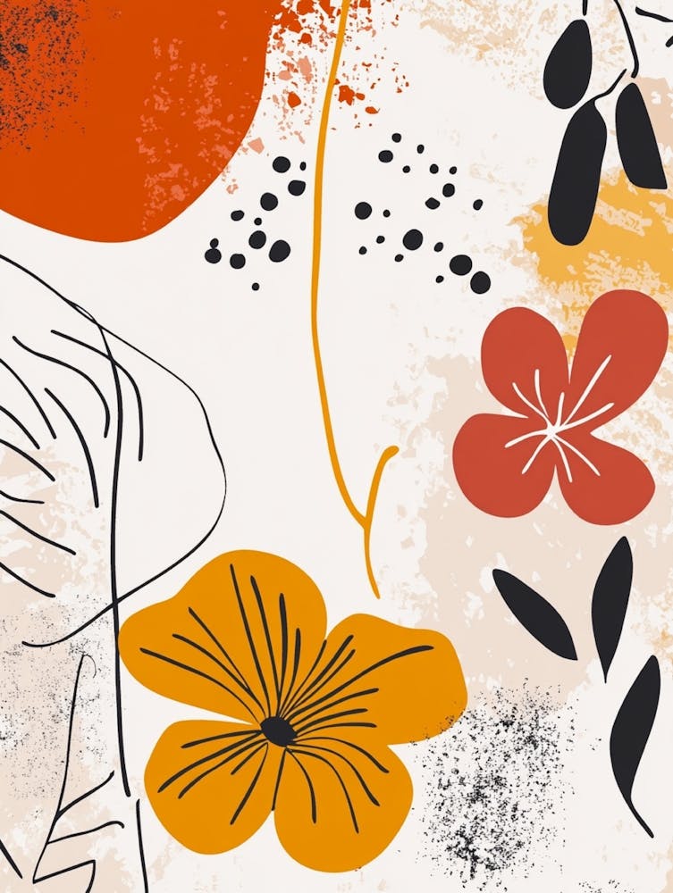 Abstract Flower Canvas Print 6