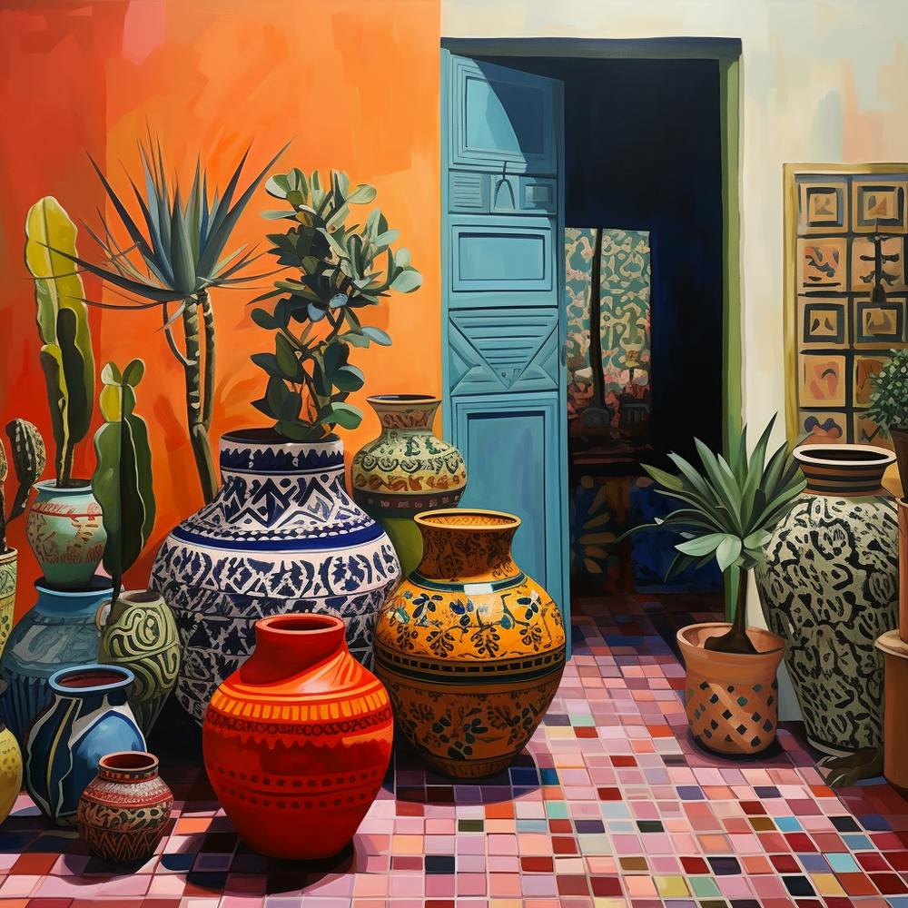Moroccan Pots and Doorways