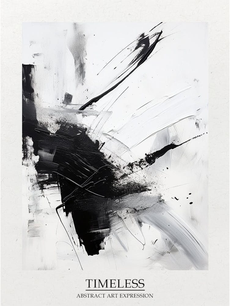 Timeless Reverie Abstract Black And White 11 Poster