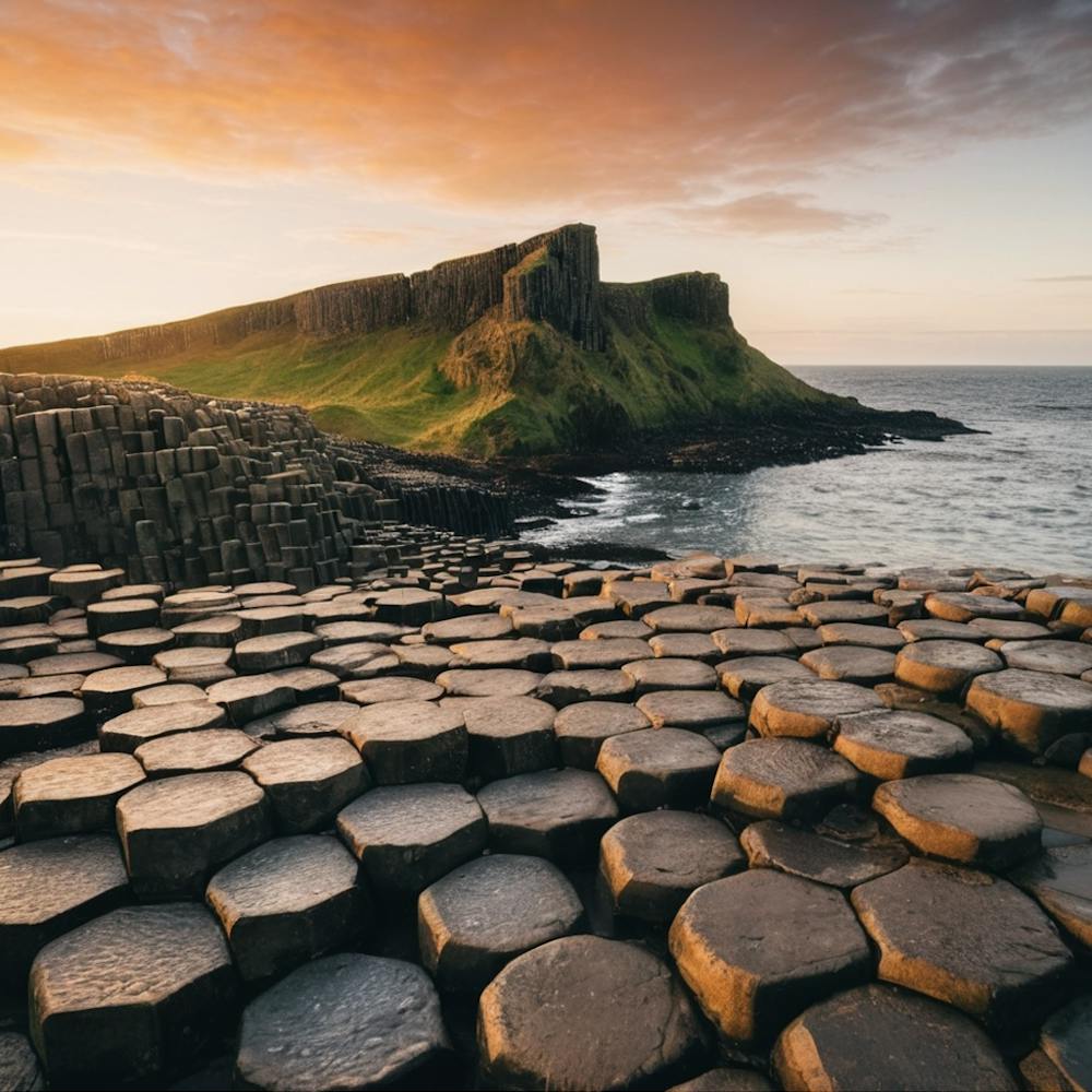 Giants Causeway Sunset