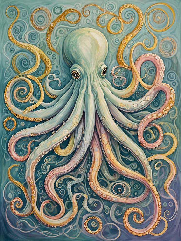 Abstract Rainbow Octopus