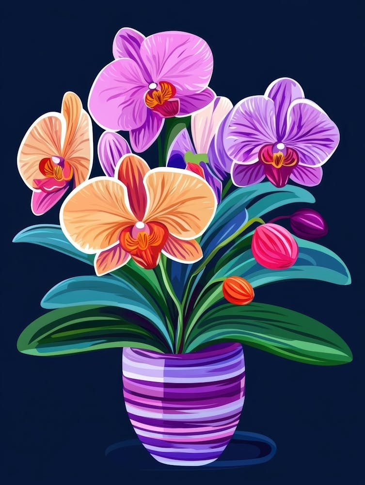 Orchids In A Vase 5