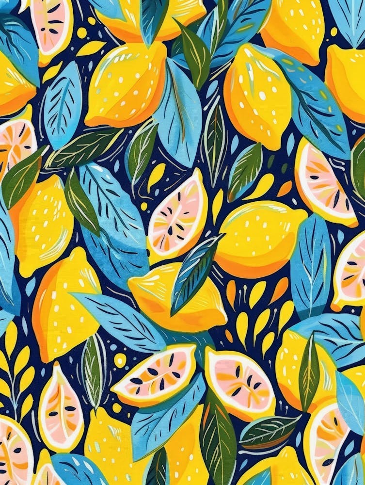 Lemons Seamless Pattern 1