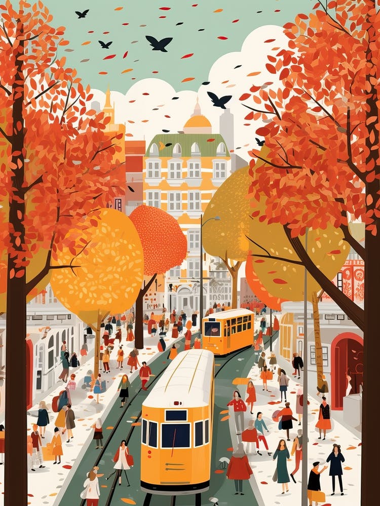 Ankara In Autumn Fall Travel Art 4