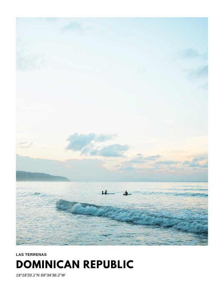 Coordinates Poster Dominican Republic