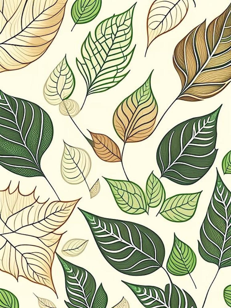 Leaf Pattern Warm Tones 6