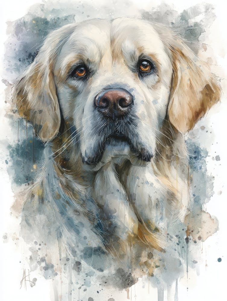 Aihrgdesign Isoliertes Aquarellgemälde von Hundeporträts Gol 322449d8 5a18 4728 A3e3 9a3f356bb22e 1