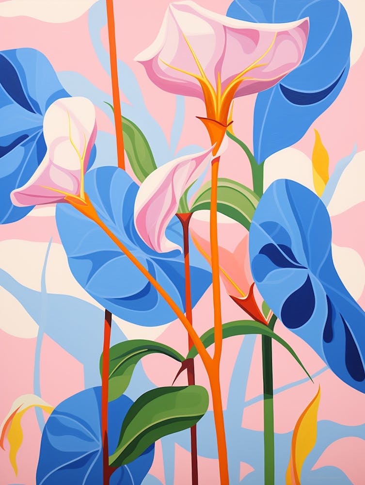 Moonflower 5 Hilma Af Klint Inspired Pastel Flower Painting